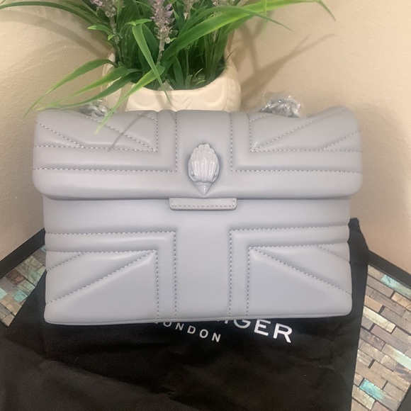 Kurt Geiger London Kensington Union Jack Leather Chain Strap Bag - Picture 2 of 16